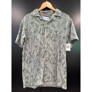 Sovereign Code Mens S Boys 18/20 Sage Green Floral Button Down Shirt NWT
